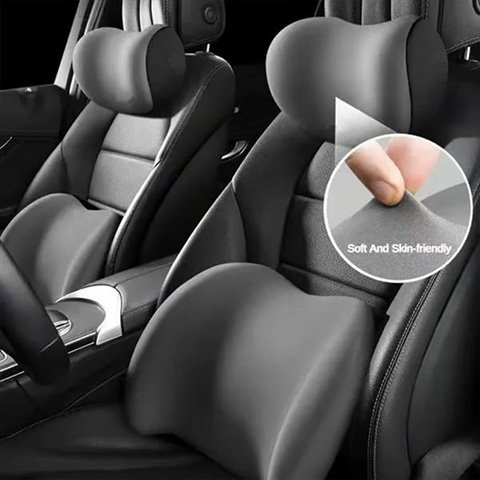 Singapore in stock– Car Headrest & Lumbar Support Cushionimage🎁